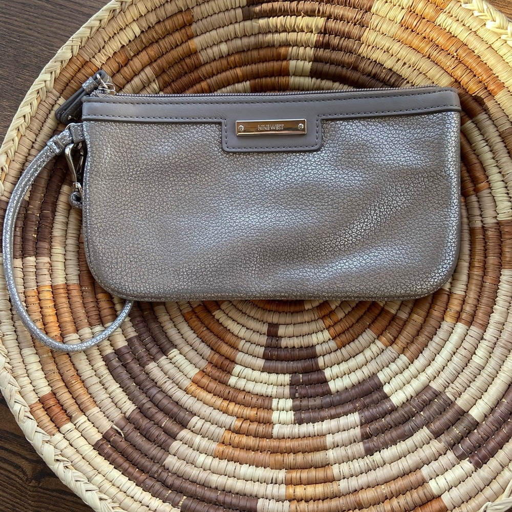 Nine West silver clutch